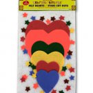 Felt hearts and stars cut outs