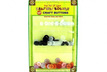 Assorted craft buttons, pack of 100