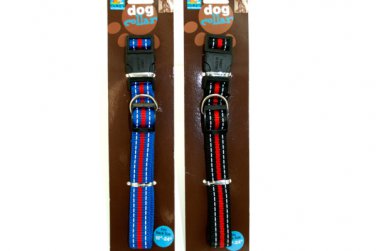 Striped Nylon Dog Collar