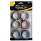 Electrical tape, assorted colors, pack of 6