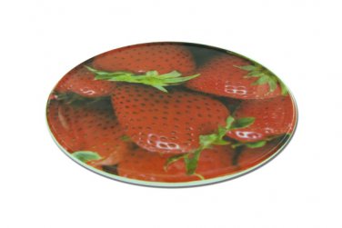 Round Trivet with Strawberry Design