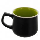 14 oz. Matte Black & Lime Ceramic Elf Mug