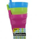 Tumblers with built-in straws