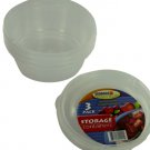 Round storage containers, pack of 3