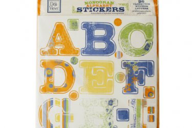 Monogram Alphabet Cardstock Stickers