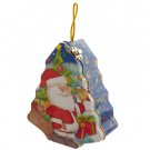 Blue Tree-Shaped Hanging Santa Coin Bank