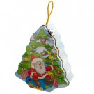 Light Blue Tree-Shaped Hanging Santa Coin Bank