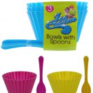Ice Cream Bowls With Spoons