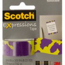 Scotch Expressions Removable Tape - Purple/Neon Yellow