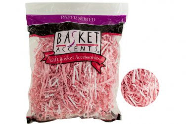Pink &amp; White Paper Gift Shred