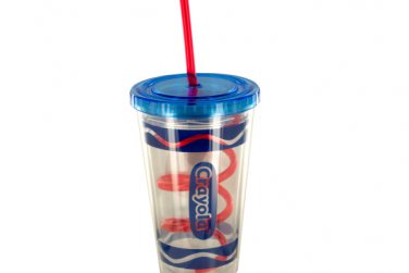 Crayola Portable Beverage Cup with Spiral Straw