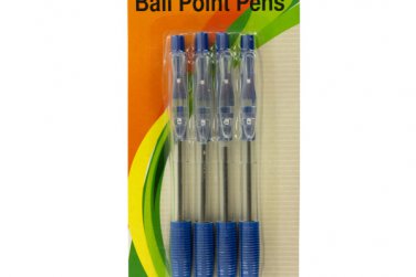 Retractable Blue Ball Point Pens Set