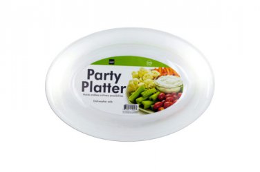 White Plastic Party Platter