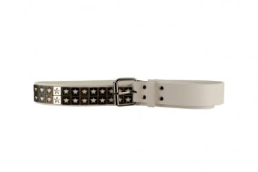 2XL White Star-Studded Belt