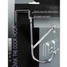 Chrome over-the-door hook