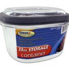 33 ounce square plastic container