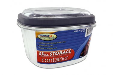 33 ounce square plastic container