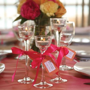 Brand New 24 Long-Stem Glass Tealight Candleholders Good for Wedding Tea Light