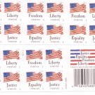 USPS SHEET of 20 Freedom Flag First Class Postage Forever Stamps Booklet