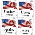 USPS SHEET of 18 Four Flags First Class Postage Forever Stamps Booklet