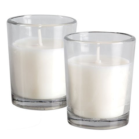 20 Packs Unscented Black Votive Candles In Glass