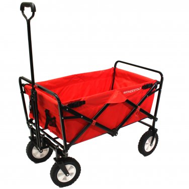 Small Utility Folding Wagon with Removable Polyester Bag