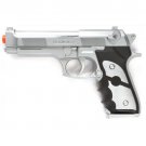 New M9 92 FS BERETTA AIRSOFT SPRING PISTOL SILVER HAND GUN Full Size