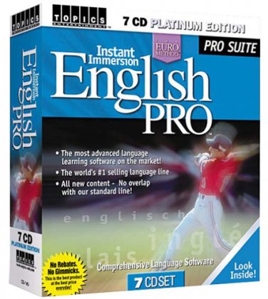 INSTANT IMMERSION ENGLISH PRO 7 CD PLATINUM