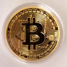 Fine BTC Bitcoin 24k Gold Plated Commemorative Round Collectible Coin 1oz