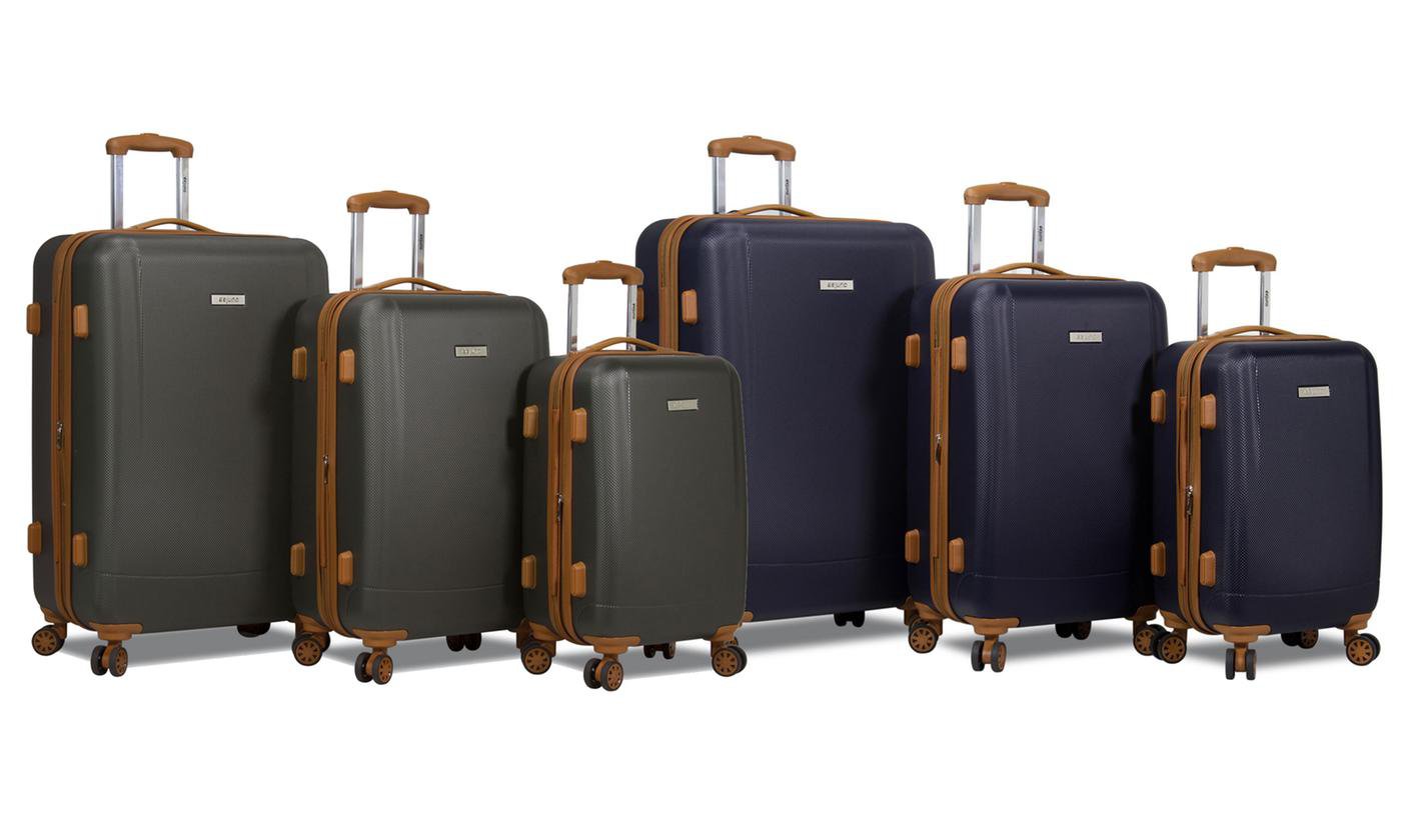 Dejuno Legion Hardside Spinner CombinationLock Luggage Set (3Piece) New