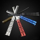 Training Stainless Steel Colorful Butterfly Balisong Knife Comb Tool RS