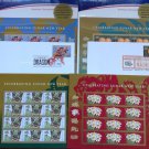 4 SETS CHINESE LUNAR NEW YEAR AMERICAN STAMPS FIRST ISSUES USPS
