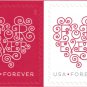 40 Stamps USPS Forever Love Heart or Vintage Rose Postage Stamp ALL Brand New