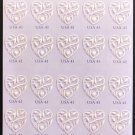 USPS SHEET of US Scott #4151 Hearts Booklet of Twenty 41c stamps 2007 MNH PB#P11111