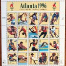 USPS SHEET of US Stamps - 1996 Atlanta Olympics - 20 Stamp Sheet - Scott #3068