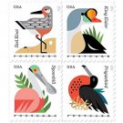 USPS SHEET of New USPS Coastal Birds pane of 20 Postcard Rate