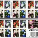 Flowers from the Garden Book of 20 USPS First Class Postage Stamps American Celebrate Beauty