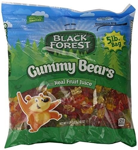 Black Forest Gummy Bears Candy 5 Pound Bulk Candy Bag