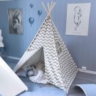 Tent for Kids, Children Play Tent for Indoor & Outdoor, 5' Chevron Cotton Canvas