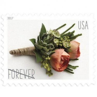 USPS Forever Stamps FLOWER ROSE LOVE WEDDING Valentine's Day, 20 Piece