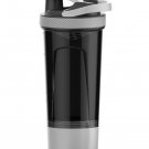 3-in-1 Gym Protein Shaker Bottle Mixer Blender Cup Supplement 24 Oz Simple HH multi color