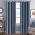 Premium Blackout Thermal Insulated Darkening Curtains - Grommet Top (Set of 2 Panels multi color)
