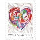 Love Quilled Heart 20 Stamps USPS Forever Vintage Postage Stamp ALL Brand New