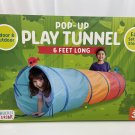 Chuckle & Roar 6 Foot Pop-Up Play Tunnel Ages 3+ Indoor Outdoor Tent for Kids, Children