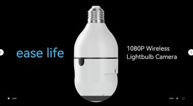 Panoramic Bulb Light 1080P IR Camera Wifi CCTV Security 360degree Lightbulb