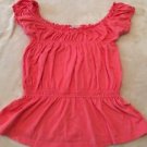 Energie Brand On/Off Shoulder Sleeveless Peasant Top Juniors Large Coral Pink