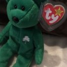 ERIN Bear Rare Retired TY Beanie Baby with Errors 1997 w/ Tag Protector Irish