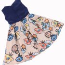 Girls Floral Flower Print Sleeveless Bowknot Princess Dress