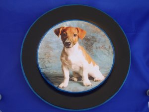 NEW - Jack Russell Decoupage Plate Limited Edition