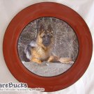 NEW Brown German Shepherd Collectable Decoupage Plate LE